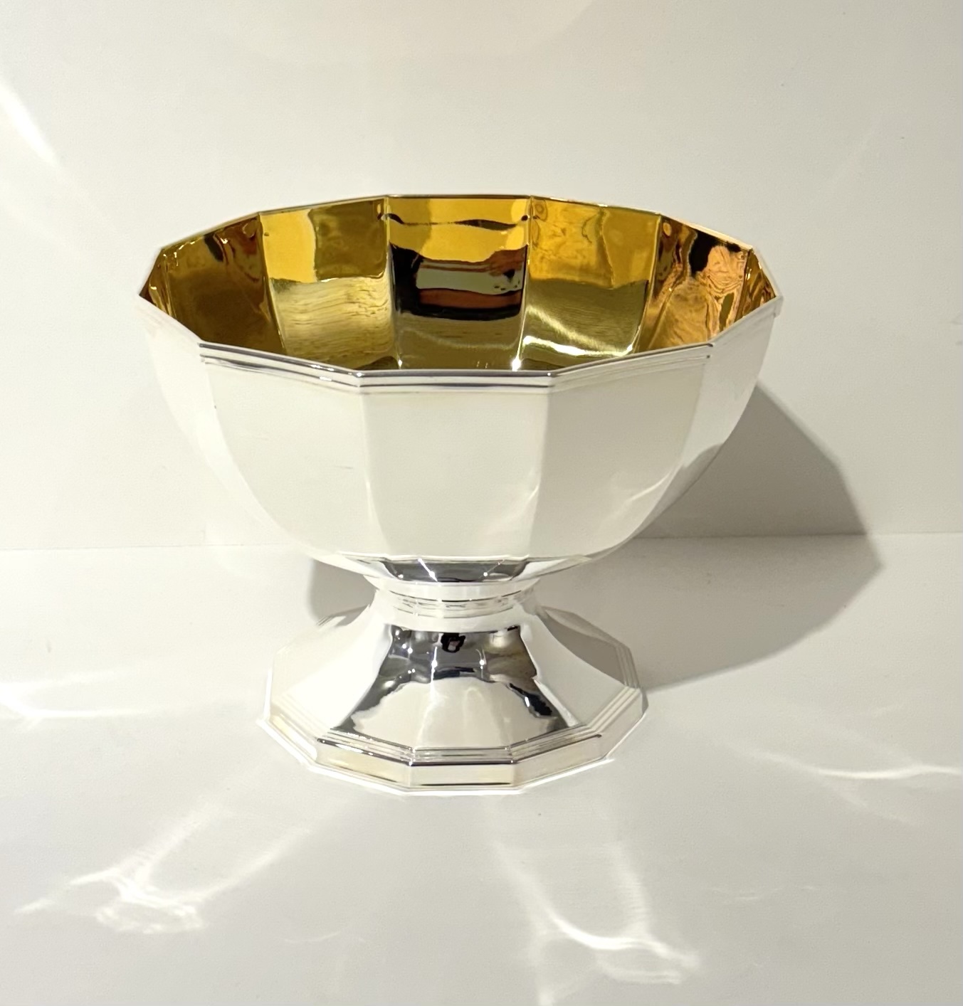 CALIZ OCTOGONAL PLATEADO BICOLOR