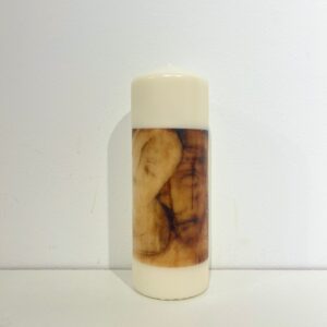 VELA CON ICONO "CRISTO Y CORDERO" IMPRESO