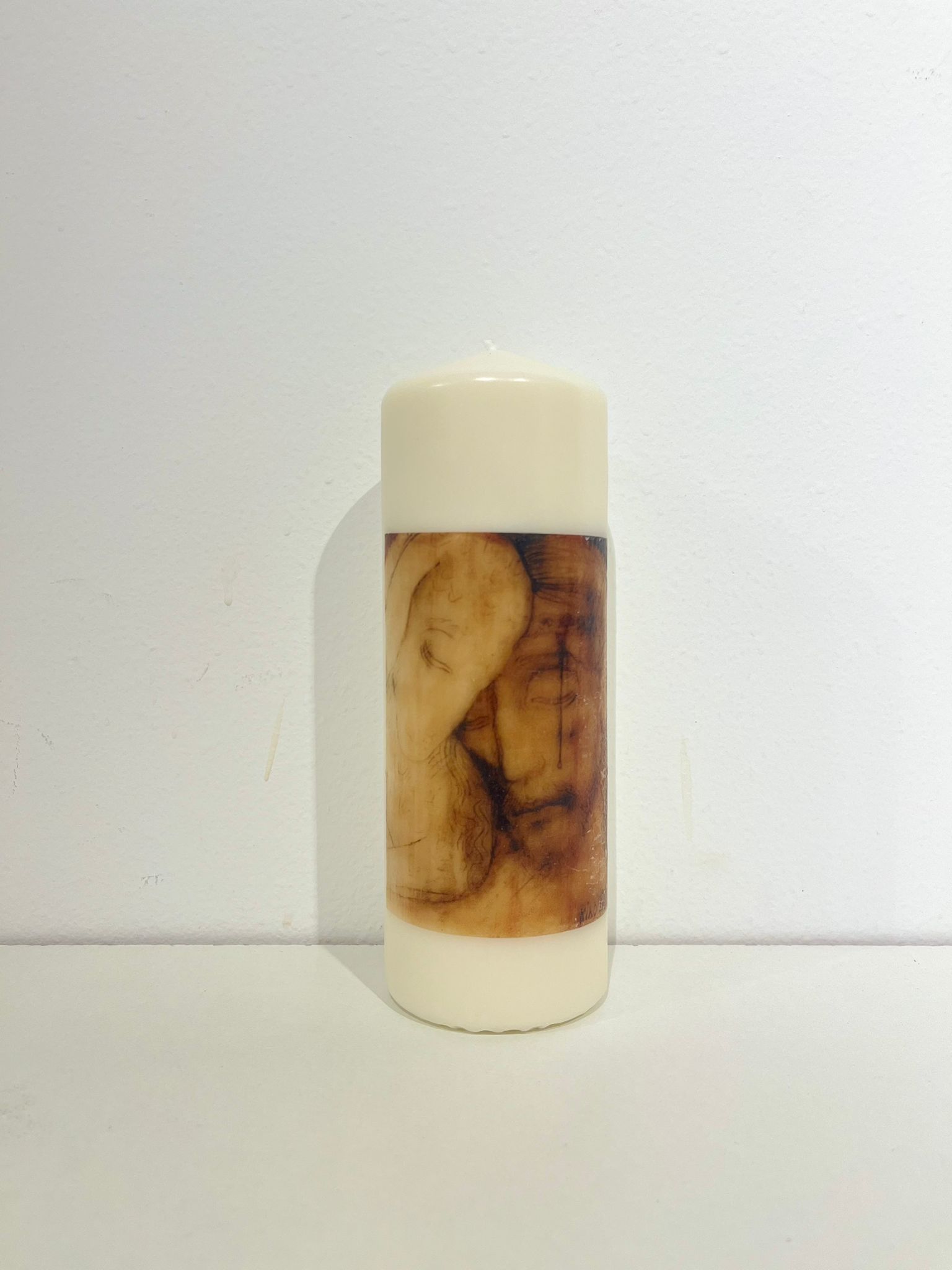 VELA CON ICONO "CRISTO Y CORDERO" IMPRESO