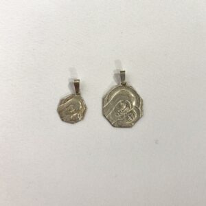 MEDALLA PLATA OCTOGONAL VIRGEN