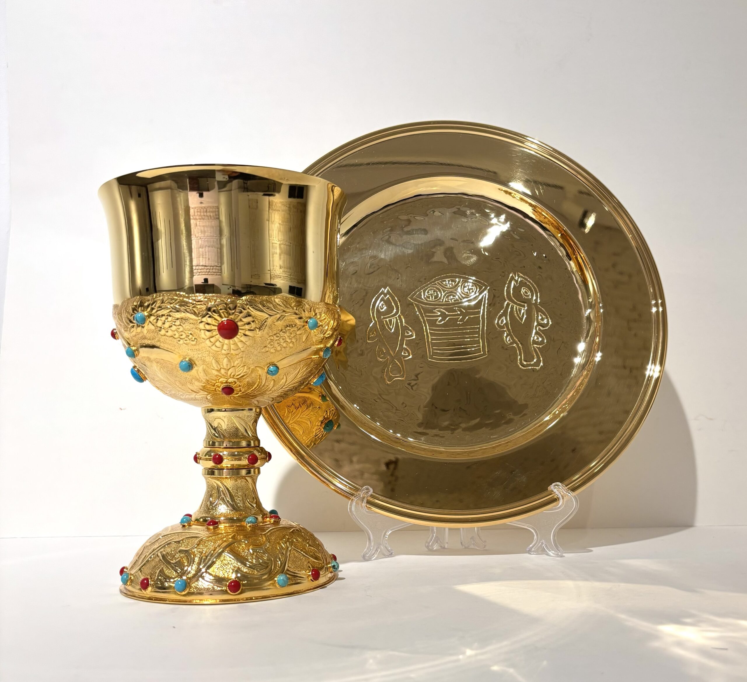 JUEGO CÁLIZ/PATENA PRESIDENCIAL DORADO