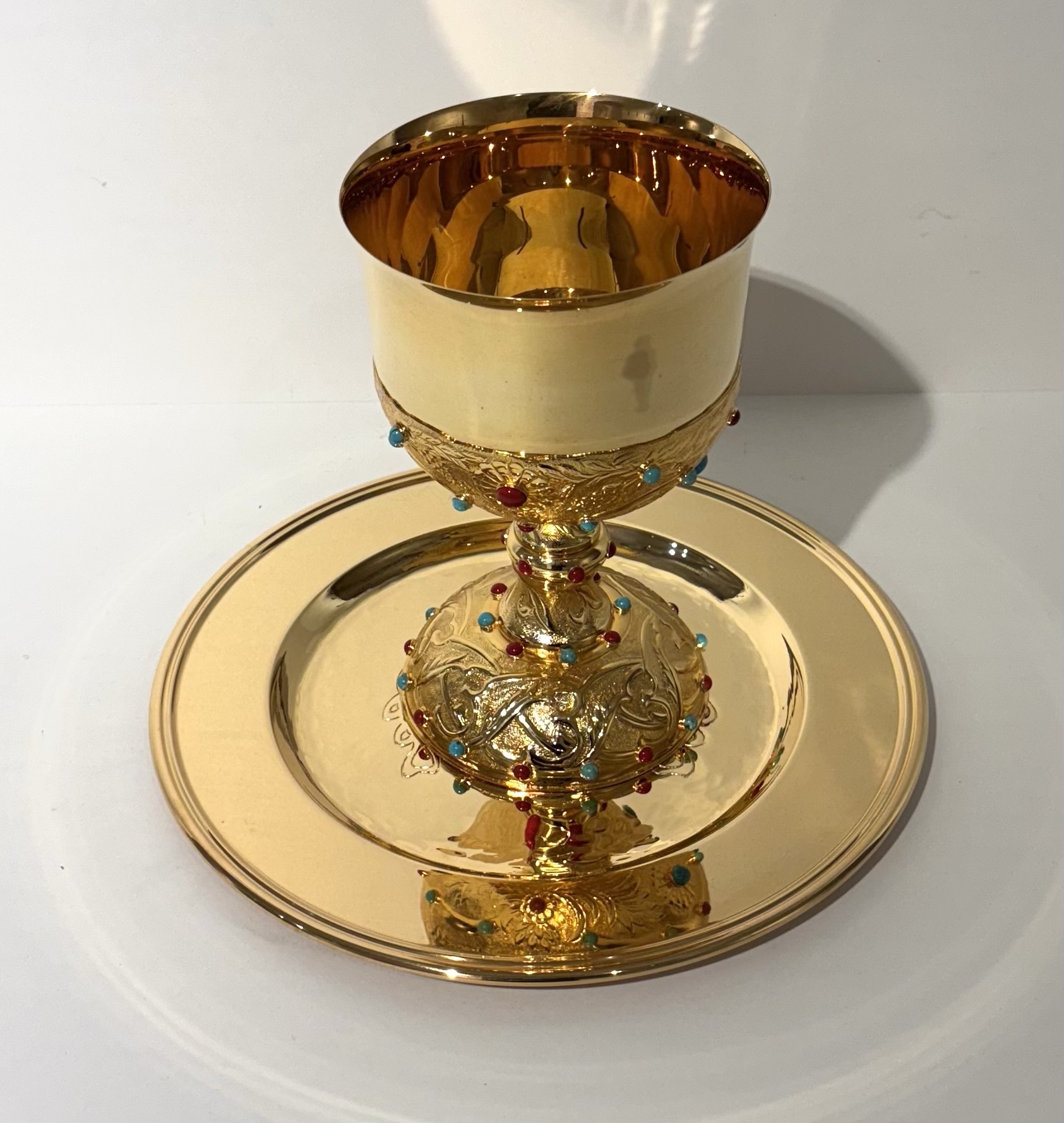 JUEGO CÁLIZ/PATENA PRESIDENCIAL DORADO - Imagen 2