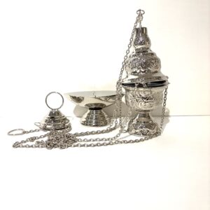 INCENSARIO PEQUEÑO PLATEADO