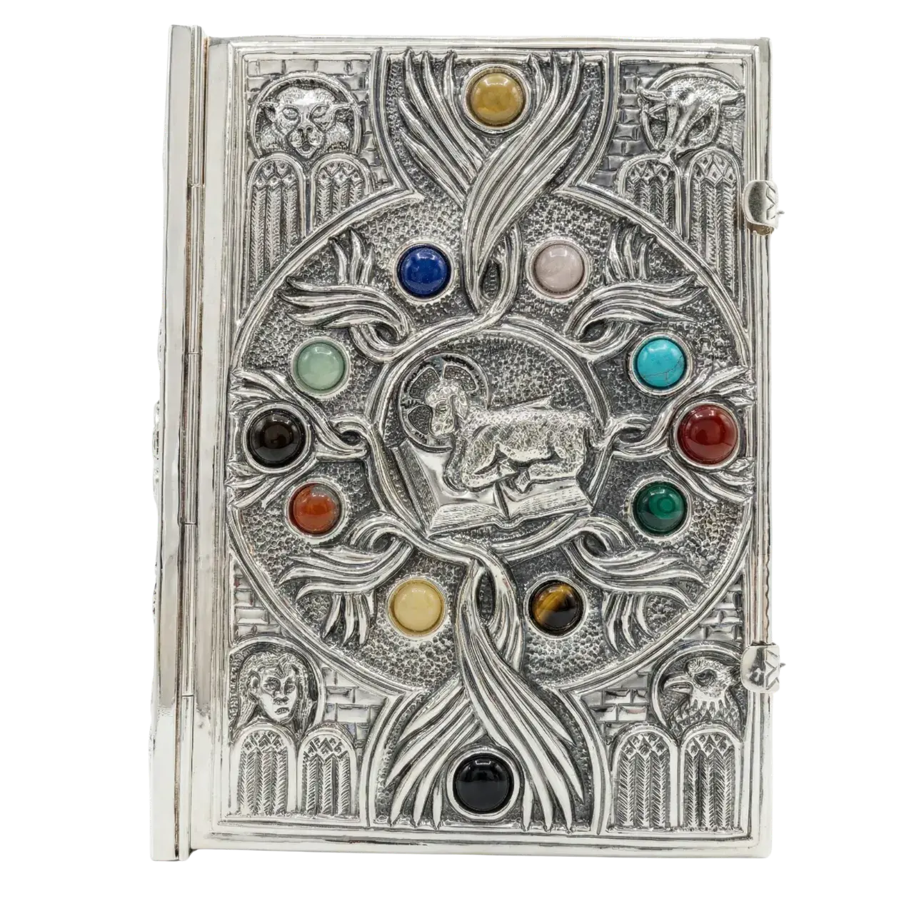 Biblia de Jerusalén con Cubierta de Plata "Cordero Místico y Piedras Preciosas" 1 Biblia de Jerusalén con Cubierta de Plata "Cordero Místico y Piedras Preciosas"