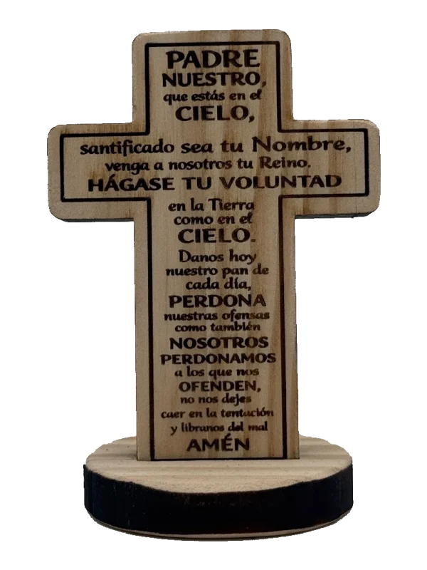 Cruz de madera Padre Nuestro