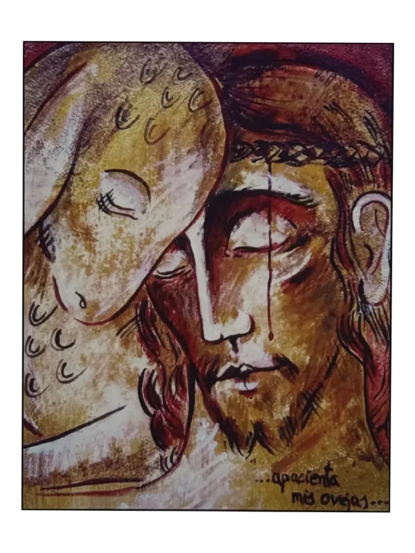ICONO ROSTRO BUEN PASTOR Y FRASE