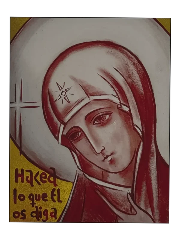 ICONO VIRGEN BODAS DE CANA 23X18CM